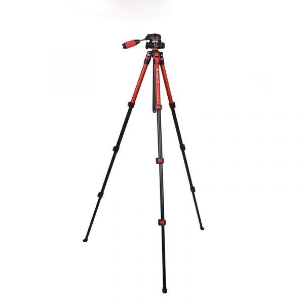 Fotopro S3 Profesyonel Tripod (Kırmızı & Siyah)