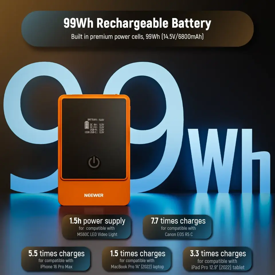 NEEWER V Mount Battery PS099E 6800mAh 14.5V 99Wh (Orange)