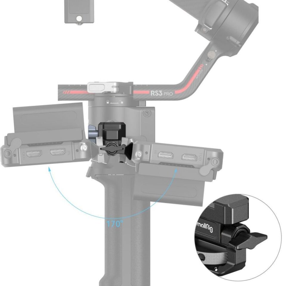 SmallRig 3026 DJI RS 2 / RSC 2 / RS 3 / RS 3 Pro / RS 3 Mini / RS 4 / RS 4 Pro  için  Monitör Montaj Desteği