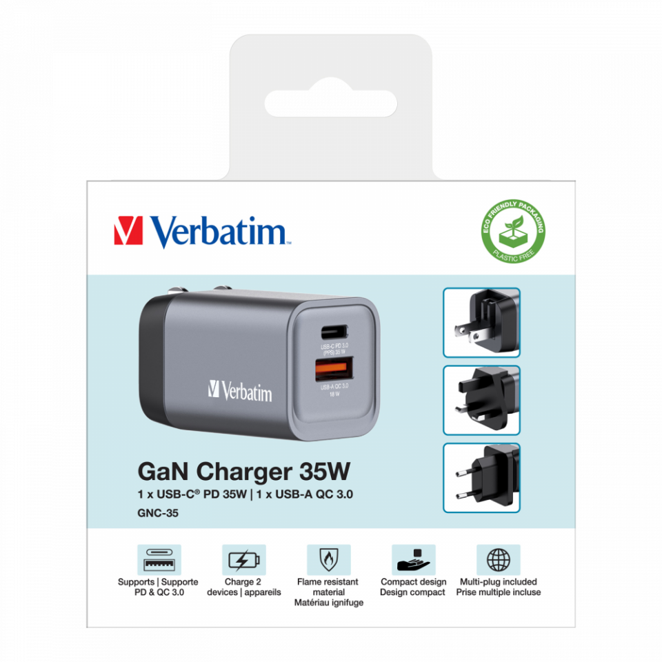 VERBATIM 32200 - GNC35 GAN CHARGER 35W