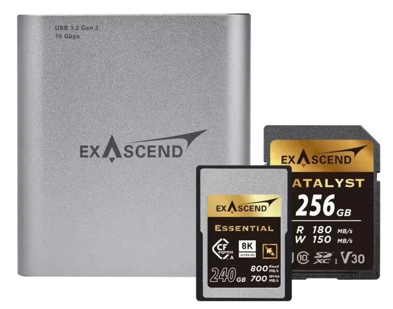 Exascend CFexpress Type B/SD Express/SD/microSD card reader (4in1)