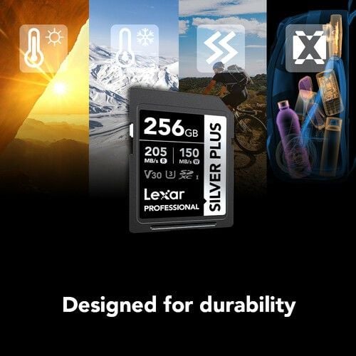 Lexar 256GB Profesyonel Silver Plus UHS-I SD Hafıza Kartı
