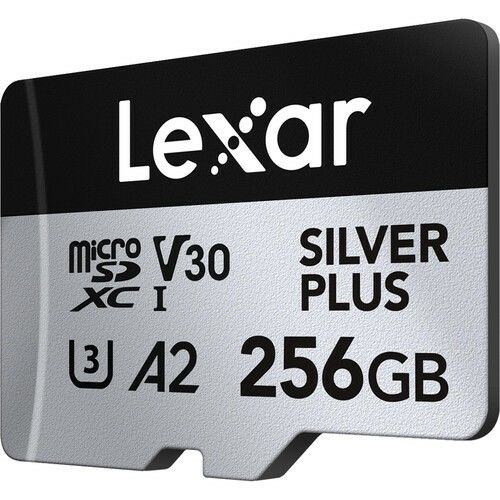 Lexar 256GB 205 MB/s Silver Plus microSD UHS-I V30 Hafıza Kartı