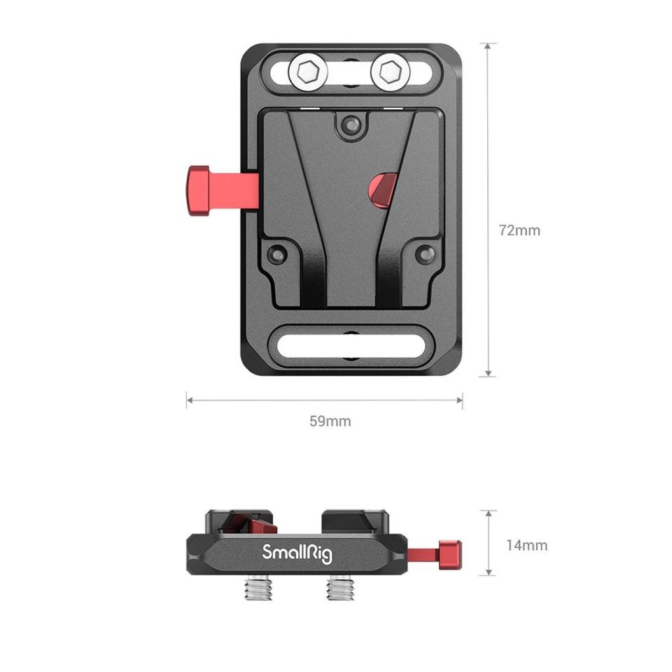 SmallRig 2987 Mini V Mount Pil Plakası