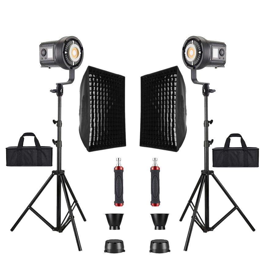GDX HDB-135R RGB 2'li Full Set (Gridli 60x90 Softbox + 260 cm Kalın Işık Ayağı) - Batarya Seti Hediyeli