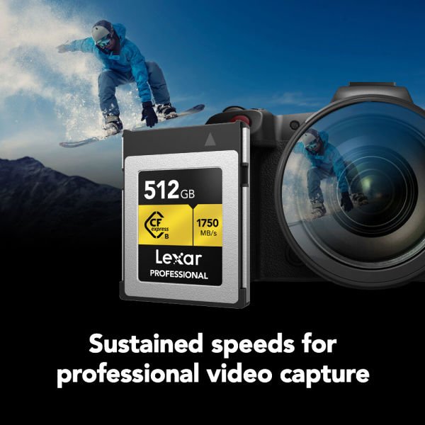 Lexar 512GB Professional CFexpress Type B Hafıza Kartı Gold Seri