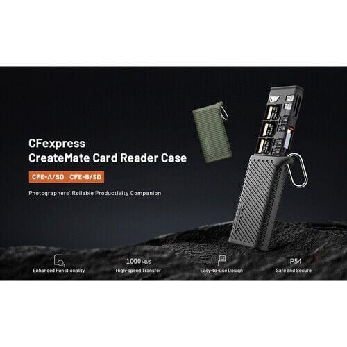 PGYTECH CFexpress CreateMate Card Reader Type A/SD(Moss Green)