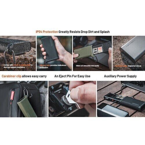 PGYTECH CFexpress CreateMate Card Reader Type A/SD(Moss Green)