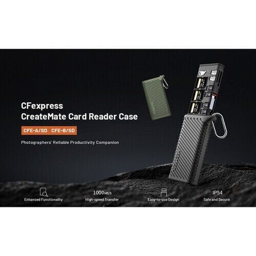 PGYTECH CFexpress CreateMate Card Reader Type A/SD(Classic Black)