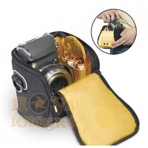 Kata Üçgen Çanta DL-10- Zoom Objektifli Kompakt için Black