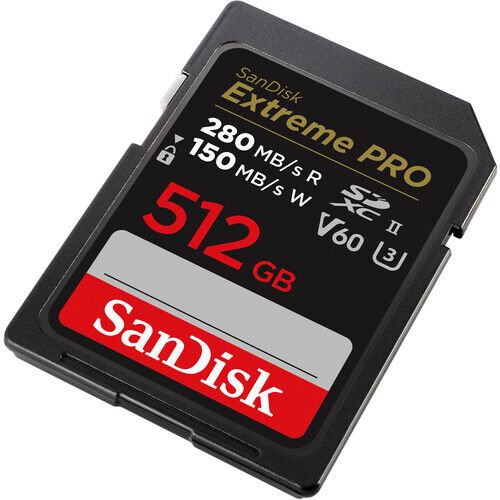 SanDisk 512GB Extreme PRO UHS-II SDXC Hafıza Kartı (280mb)