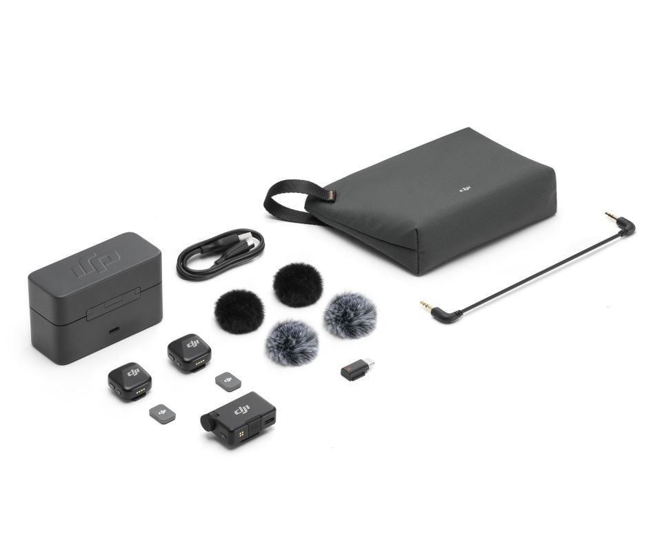 DJI Mic Mini  2 Kişilik Kompakt Dijital Kablosuz Mikrofon Sistemi (2TX+1RX+Charging Case)