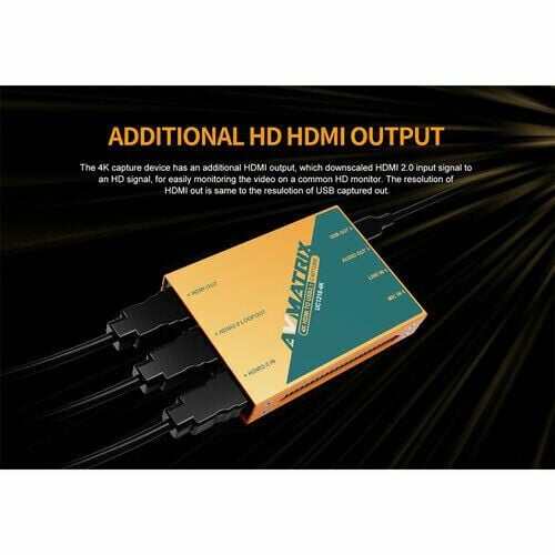 AVMatrix UC1218-4K 4K HDMI to USB-C 3.1 Video Capture Device