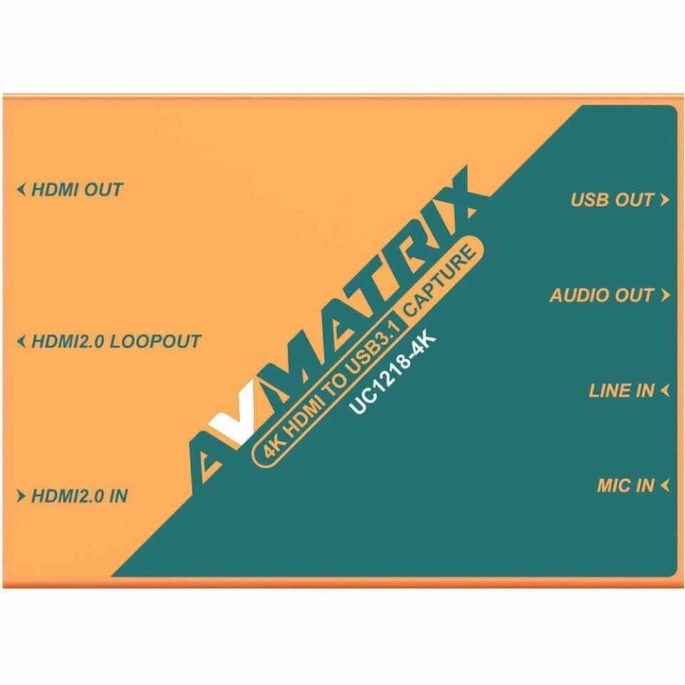 AVMatrix UC1218-4K 4K HDMI to USB-C 3.1 Video Capture Device