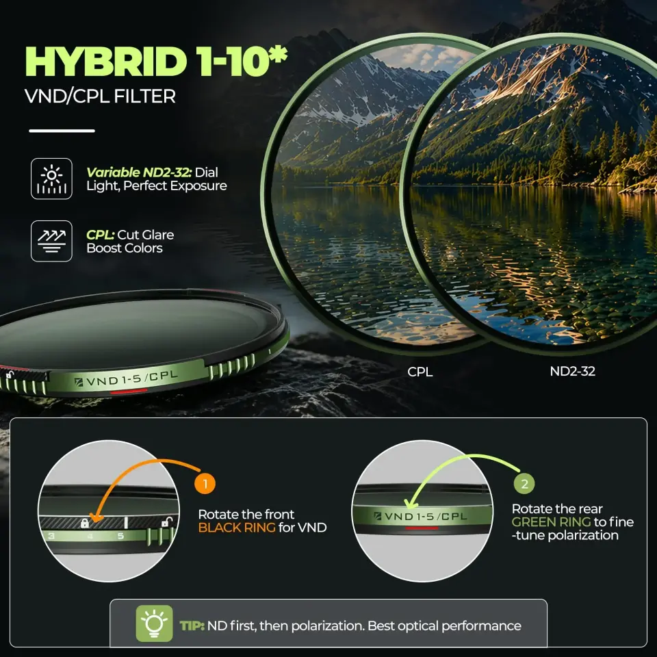 Freewell Brandon Li Variable ND/CPL Basic Kit - 82mm