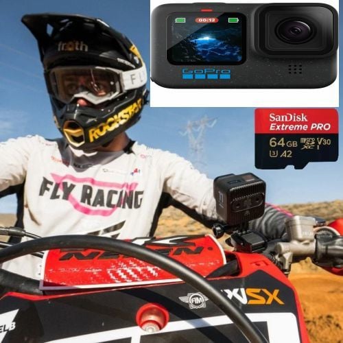 GoPro HERO 12 Aksiyon Kamerası Motorsiklet Kiti