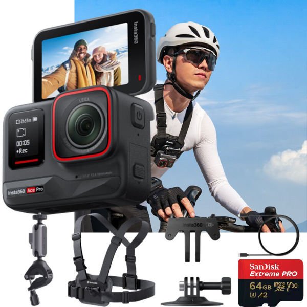 Insta360 Ace Pro Bisiklet Kiti + 64GB Hafıza Kartı