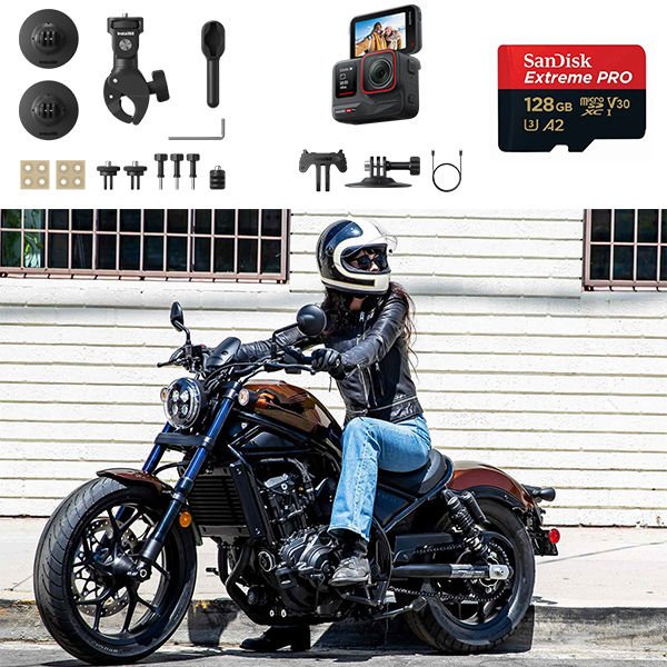Insta360 Ace Pro Motorsiklet Kiti + 128GB Hafıza Kartı