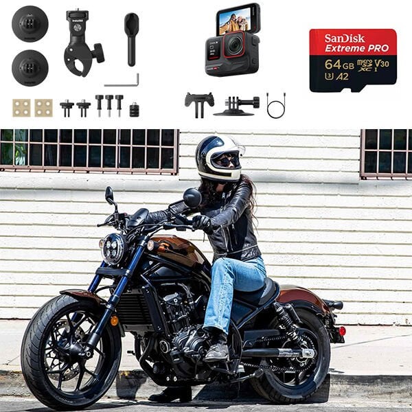 Insta360 Ace Pro Motorsiklet Kiti + 64GB Hafıza Kartı