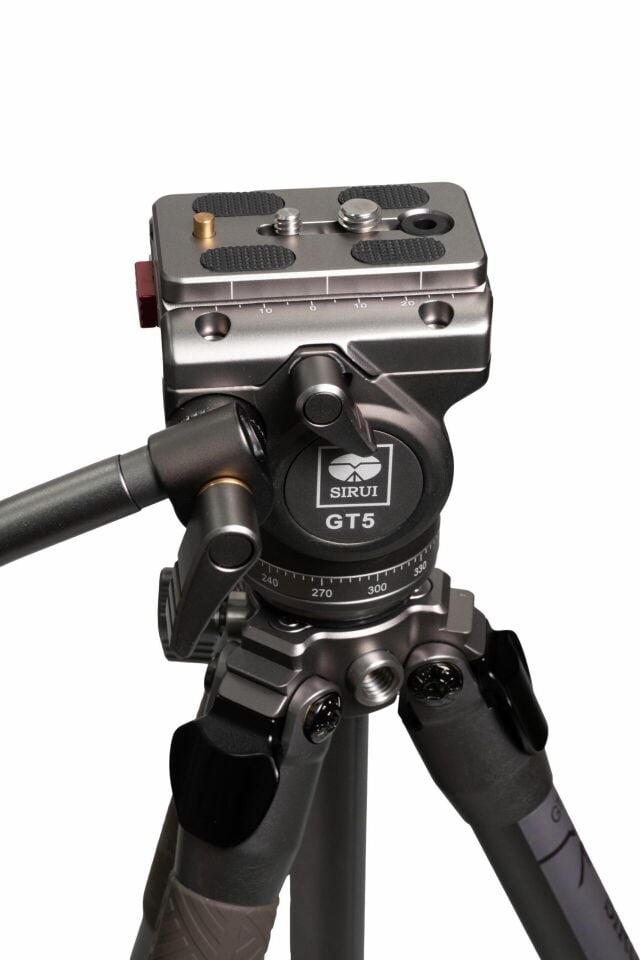 Sirui GT04+GT5 Pilot Series Video Tripod Kiti (Metalik Gri)