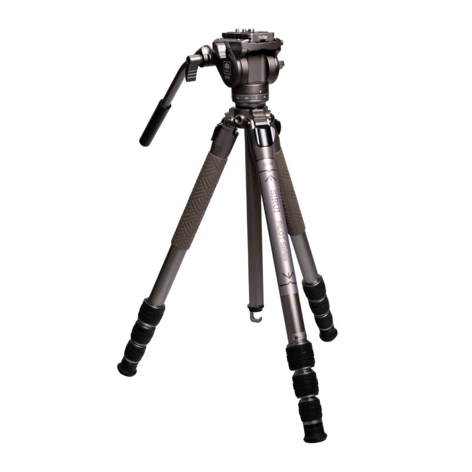 Sirui GT04+GT5 Pilot Series Video Tripod Kiti (Metalik Gri)