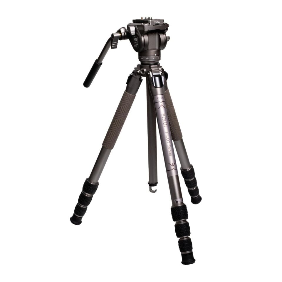 Sirui GT04+GT5 Pilot Series Video Tripod Kiti (Metalik Gri)