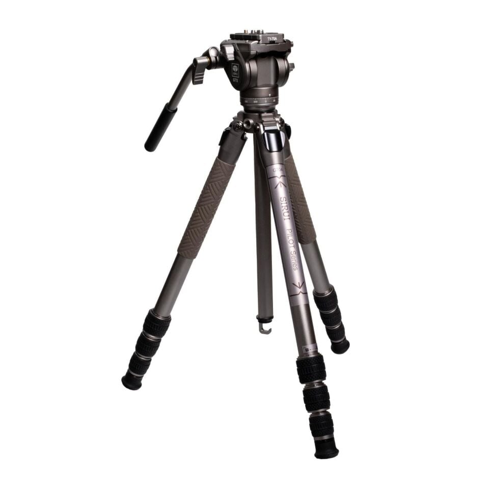 Sirui GT04+GT5 Pilot Series Video Tripod Kiti (Metalik Gri)