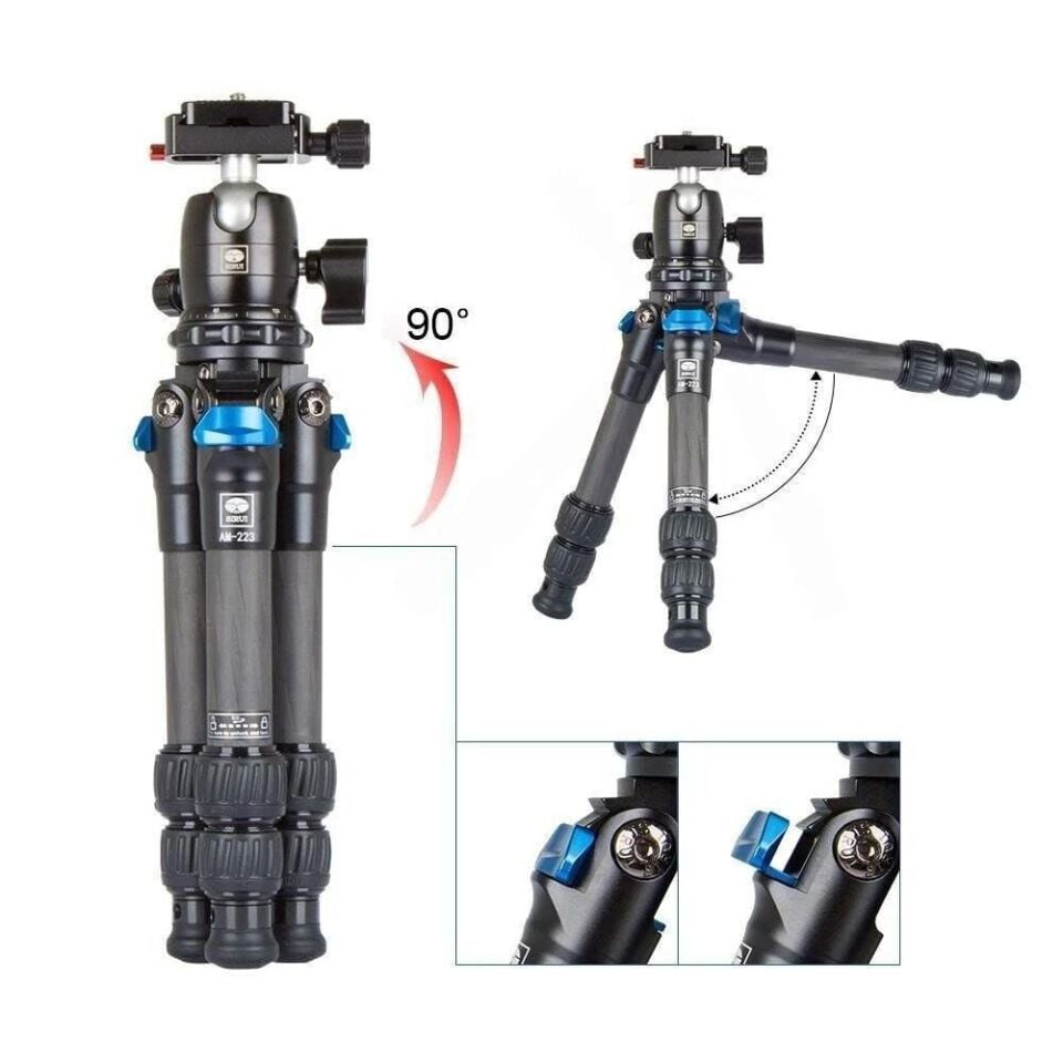 Sirui AM-223 + B-00K Karbon Fiber Profesyonel Tripod Kiti