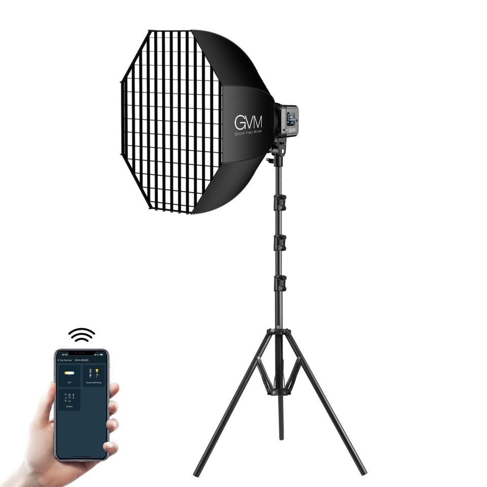 GVM SD80D Bi-Color LED Video Işığı İkili Softbox Set