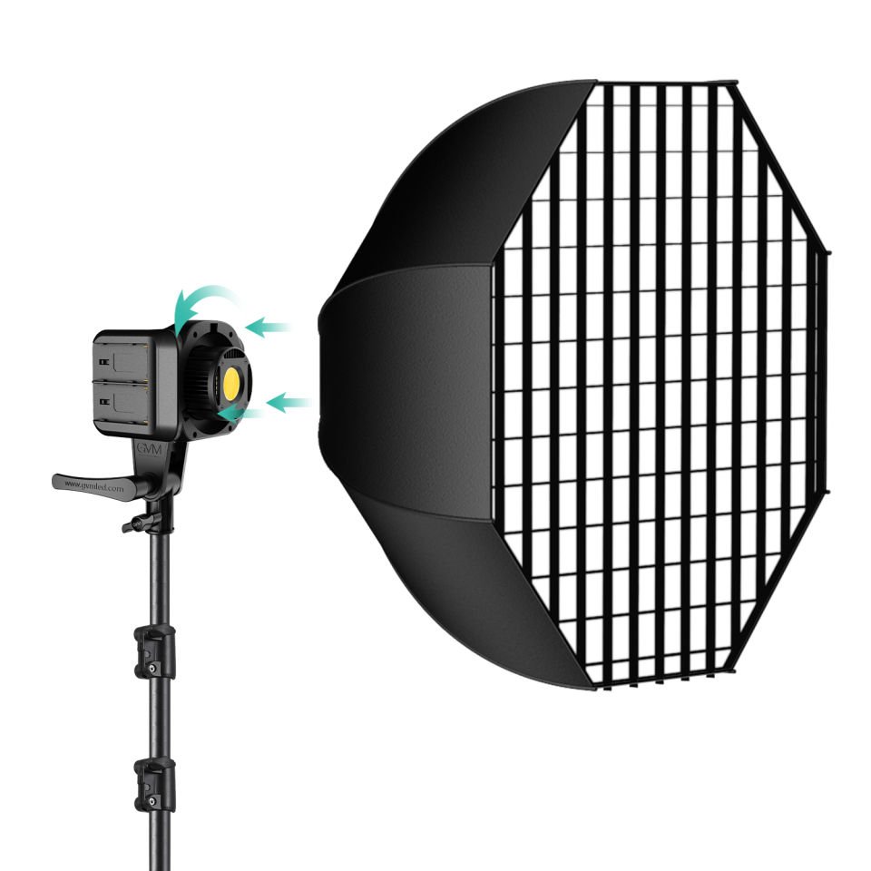 GVM SD80D Bi-Color LED Video Işığı Softbox Set