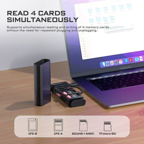 Freewell PRO CARD READER CF Express Type A/B, SD, TF COMBO YENİ