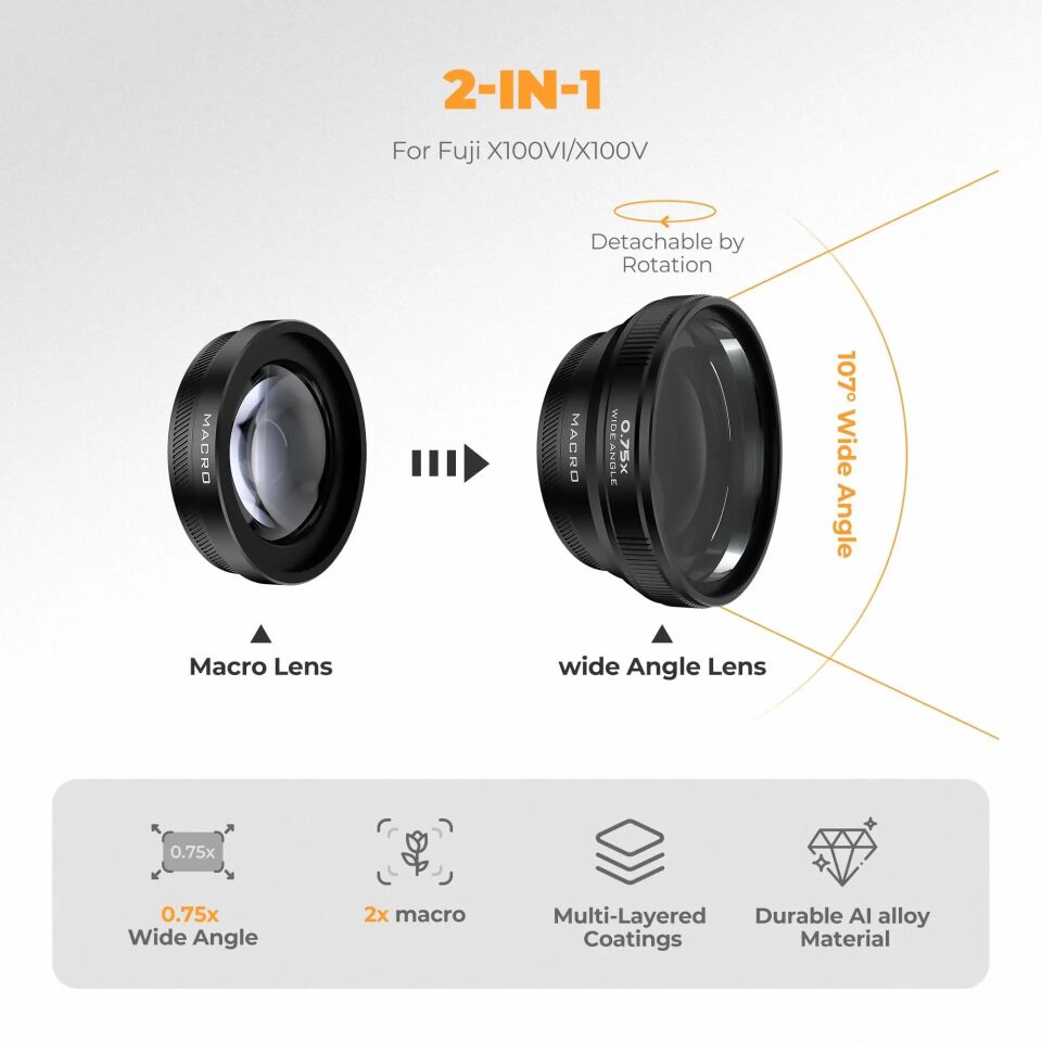 Freewell Fuji X100 CPL/GMIST with lens hood