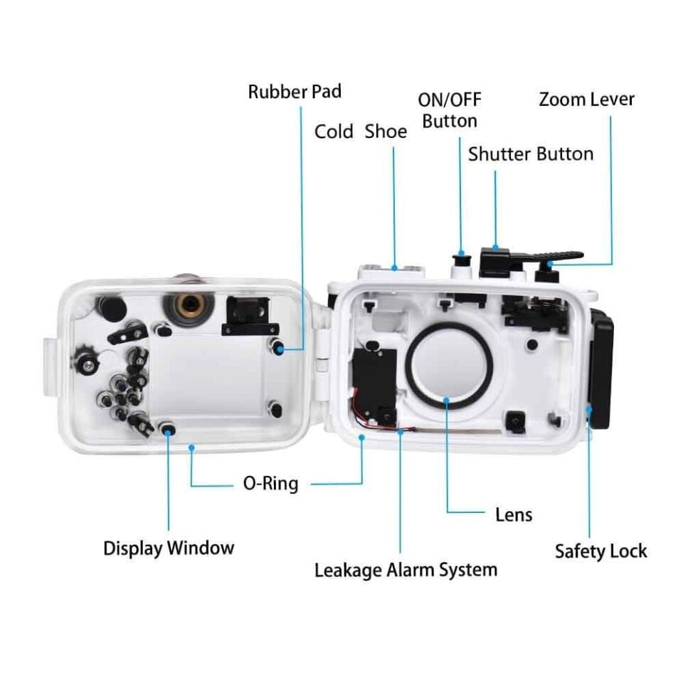 Seafrogs Olympus TG-6 Kompakt Kamera Kabini