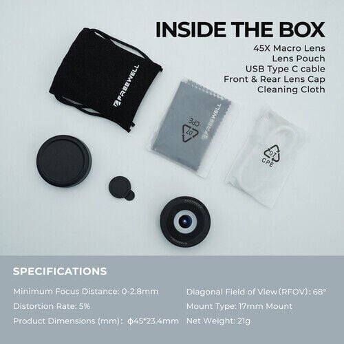 Freewell SHERPA 17mm mount  45x Macro Lens