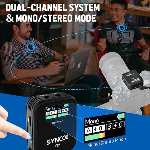 Synco G2-A2 2 Kişilik Kablosuz Mikrofon