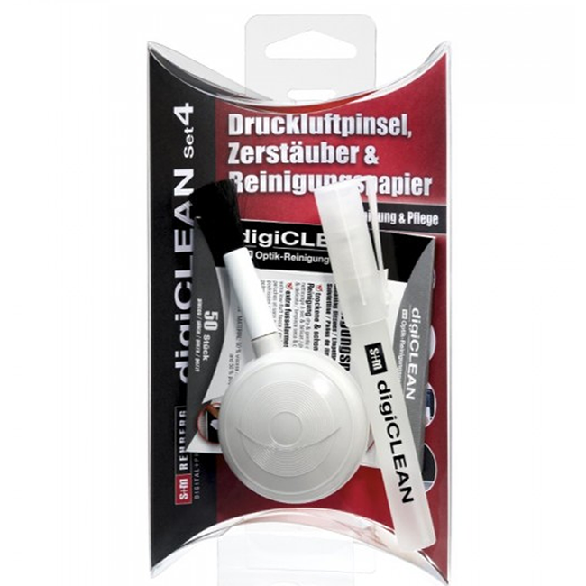 S+M Rehberg Optik Temizleme Kağıdı 50 Yaprak + 50 ml Optik Sprey + Fırça Başlıklı Hava Pompası (Küçük)