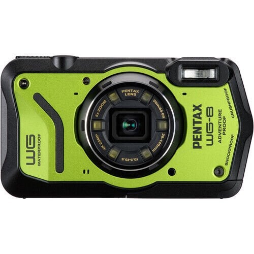 Ricoh WG-8 Sualtı Fotoğraf Makinesi (Yeşil)