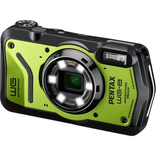 Ricoh WG-8 Sualtı Fotoğraf Makinesi (Yeşil)