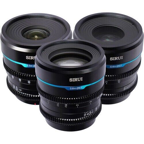 Sirui Night Walker T1.2 S35 Sony E Mount Cine Prime 3'lü Lens Kit