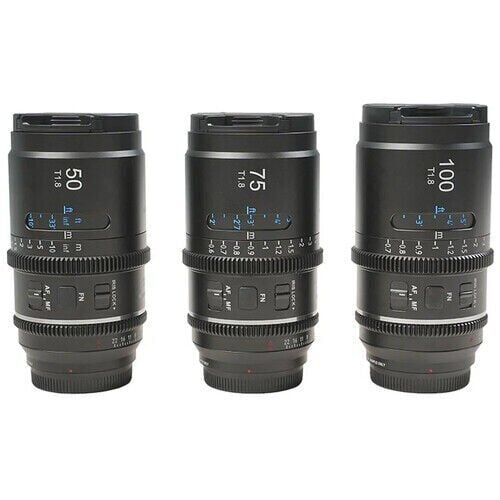 Sirui Astra Series AF T1.8 1.33x Full Frame Blue Flares Anamorphic Nikon Z Mount 3'lü Lens Kit