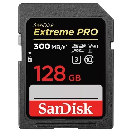 SanDisk 128GB Extreme PRO 300Mb SDXC UHS-II V90 SD Kart