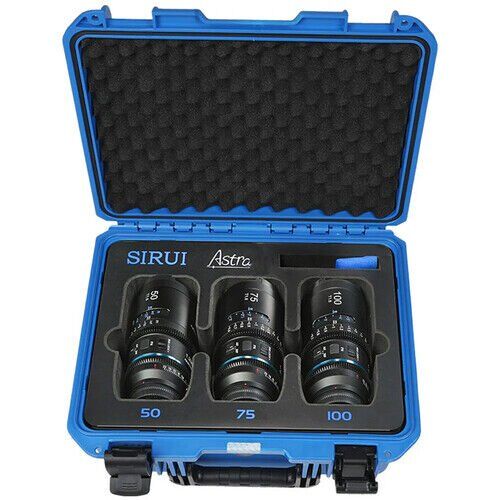 Sirui Astra Series AF T1.8 1.33x Full Frame Blue Flares Anamorphic Sony E Mount 3'lü Lens Kit