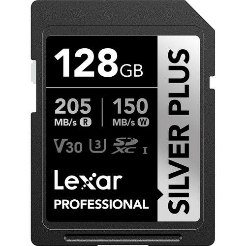 Lexar 128GB Profesyonel Silver Plus UHS-I SD Hafıza Kartı