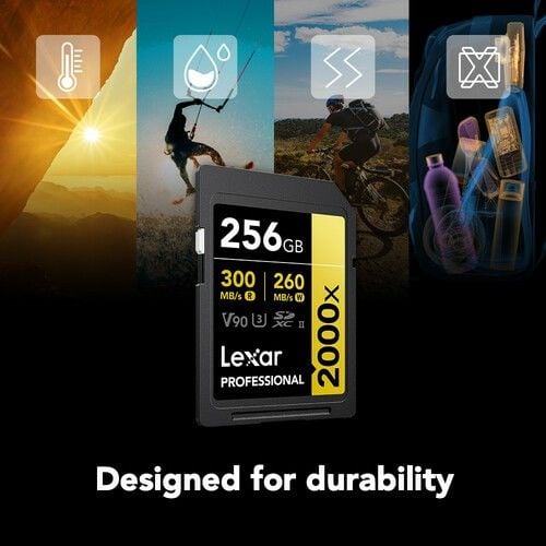 Lexar 256GB 2000x Professional SDXC RDR UII Hafıza Kartı