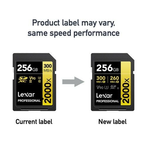 Lexar 256GB 2000x Professional SDXC RDR UII Hafıza Kartı