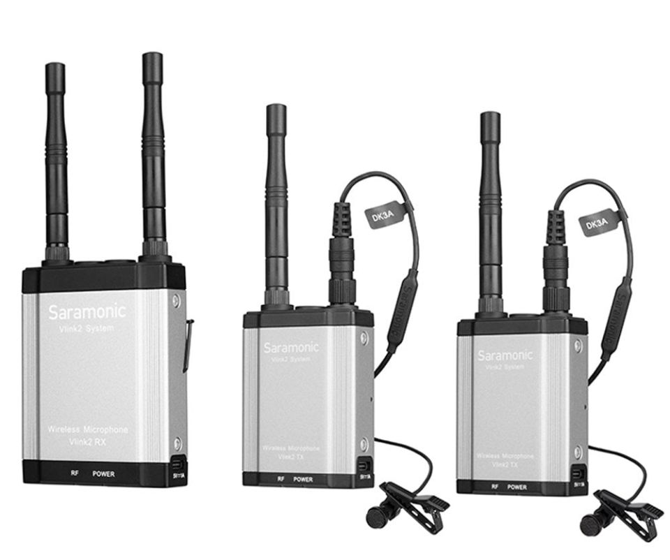 Saramonic Vlink2 Kit2 (TX+TX+RX) Kablosuz Yaka Mikrofonu