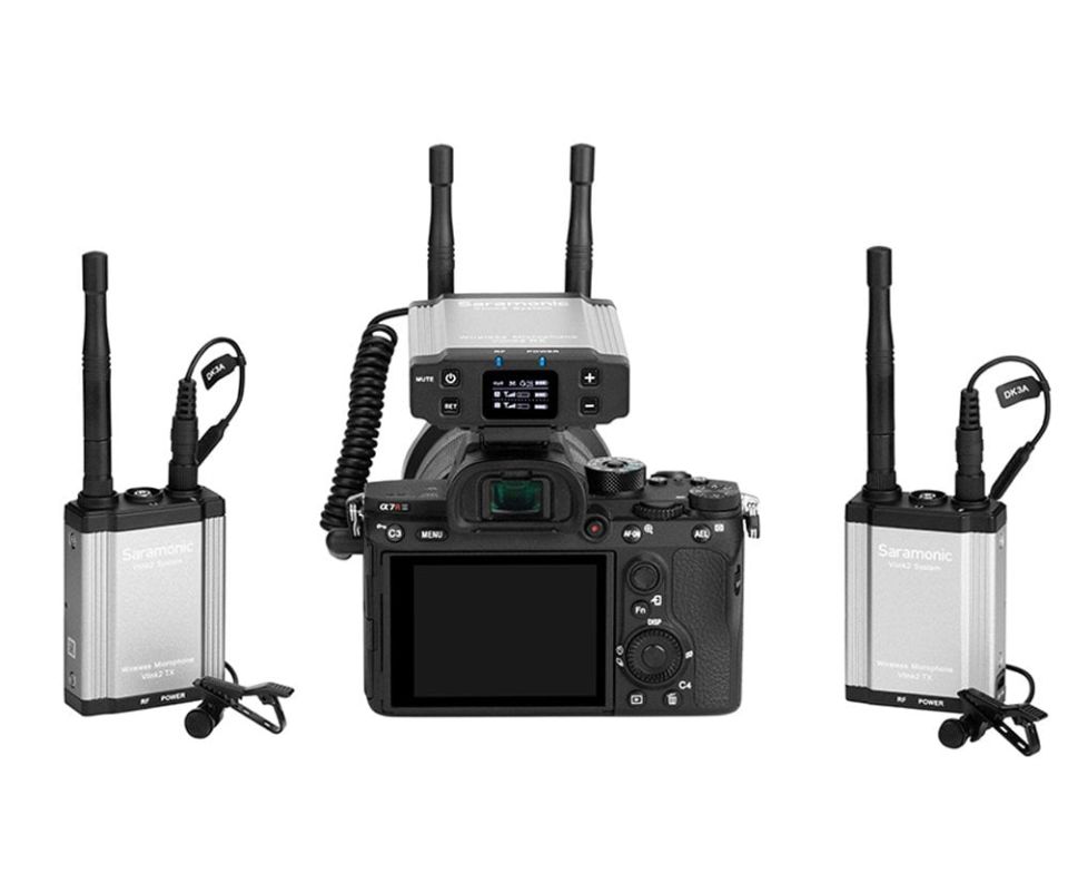 Saramonic Vlink2 Kit2 (TX+TX+RX) Kablosuz Yaka Mikrofonu