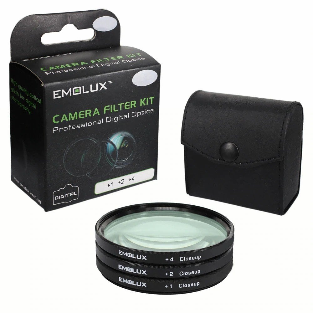 Emolux 58mm HD Macro Close Up Filtre Kit (+1,+2,+4)