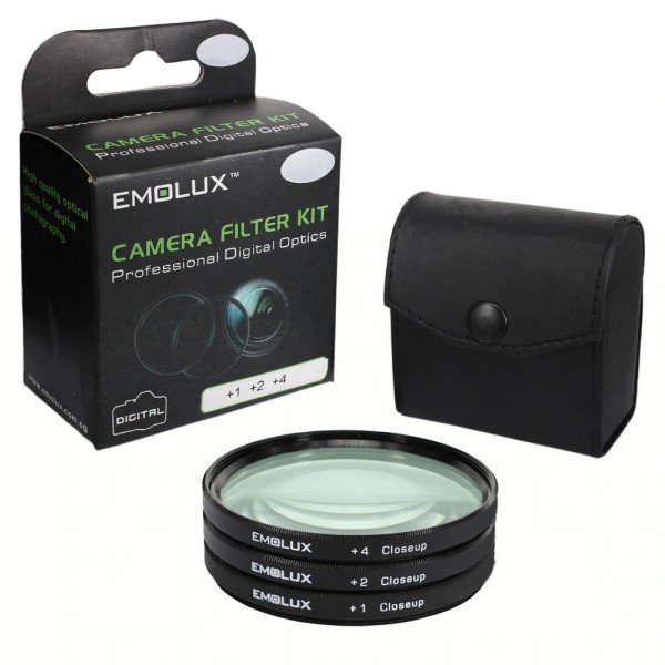 Emolux 58mm HD Macro Close Up Filtre Kit (+1,+2,+4)
