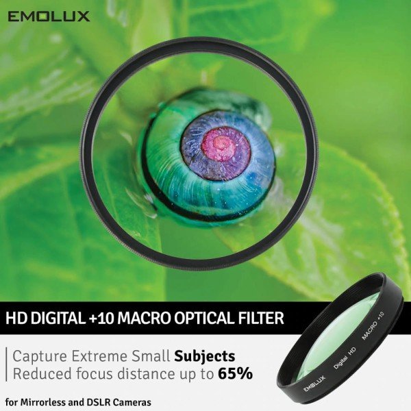 Emolux 67mm HD Ultra Macro +10 Close Up Filtre
